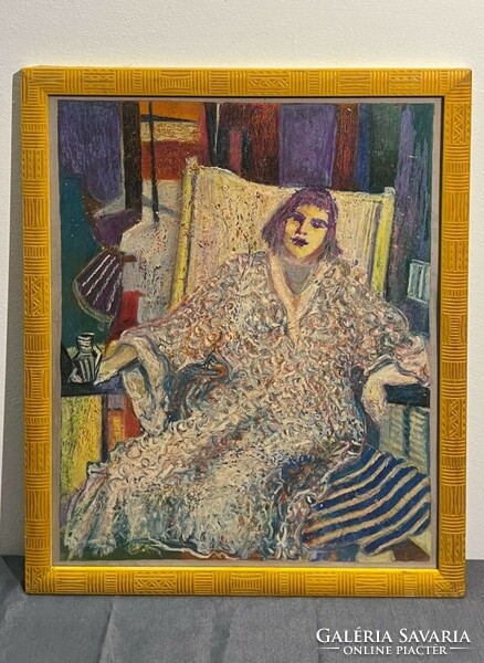 György Román (1903-1981) color cavalcade and the woman - extra demanding work /invoice provided/