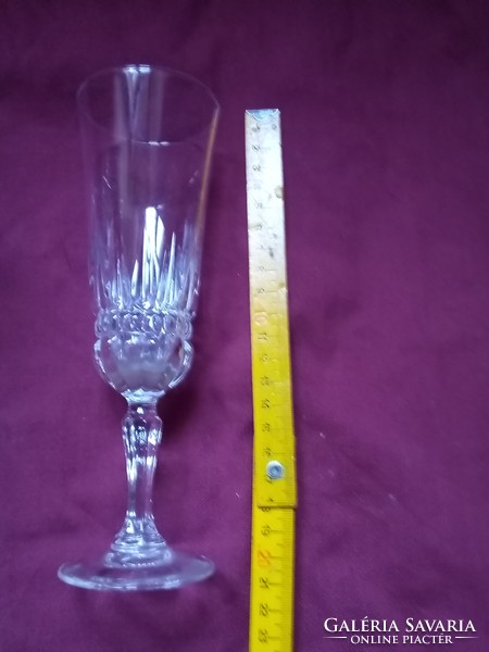 Set of 6 crystal champagne glasses for New Year's Eve and Christmas celebrations