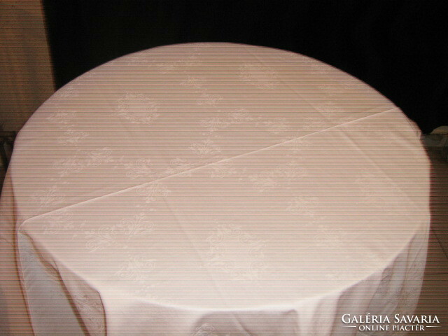 Beautiful white damask tablecloth