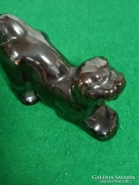 Retro glazed ceramic dog