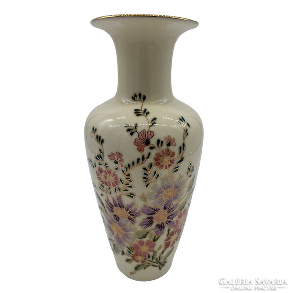 Zsolnay green pink vase 20 cm m00579