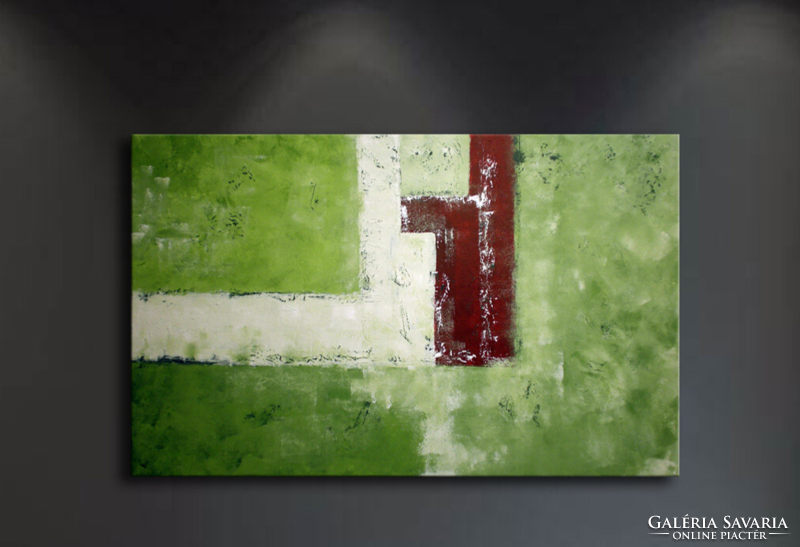 Green Abstract - 80x50cm