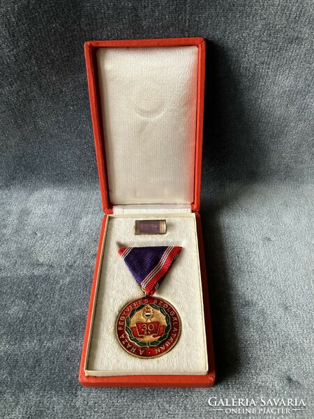 30 years in the armed service of the homeland award with plastic ribbon in a box