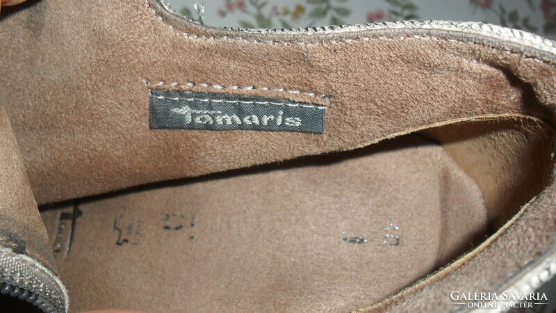 Tamaris, antikolt valódi bőr boka cipő 40 -es méretben.
