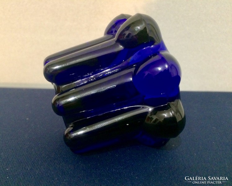 Cobalt blue candelabra-candlestick-Reims, France