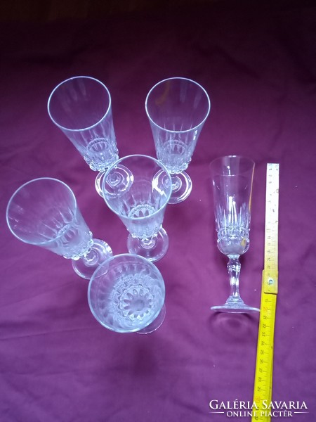 Set of 6 crystal champagne glasses for New Year's Eve and Christmas celebrations