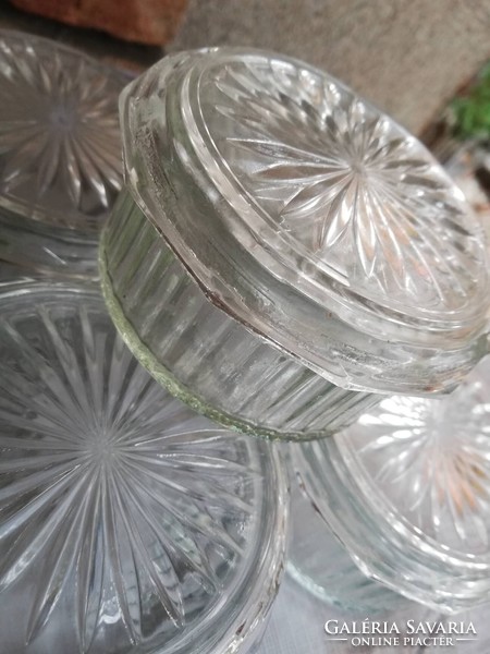 Glass containers with lids 5 pcs