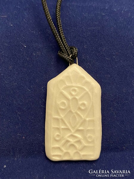 Handmade unique ceramic pendant pendant (c)