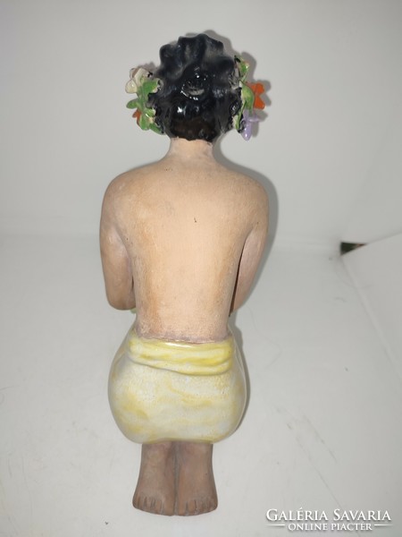 Art deco ceramic figure - Tahitian dancer h. Maria Rahmer.