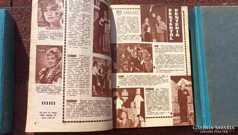FILM SZÍNHÁZ MUZSIKA újságok egybekötve 5 kötet egyben eladó 1960. 1961. 1962.