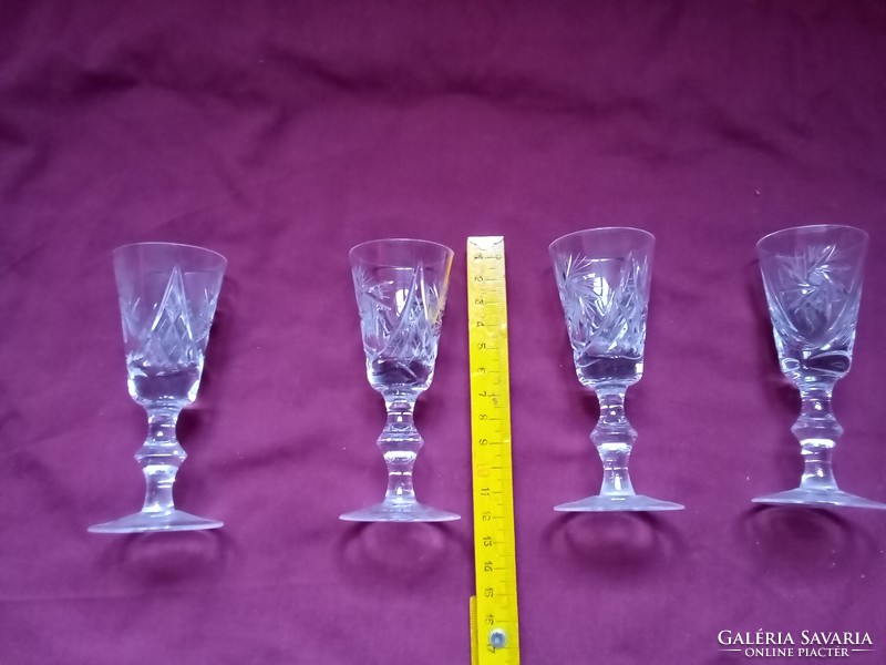 Polished crystal brandy glass with base 4 pcs for Christmas New Year's Eve celebrations