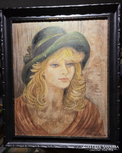 Anna Mária Kliz - blonde woman painting