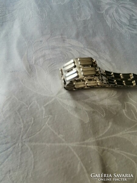 Marked silver 19.5 cm long 15 mm wide bracelet