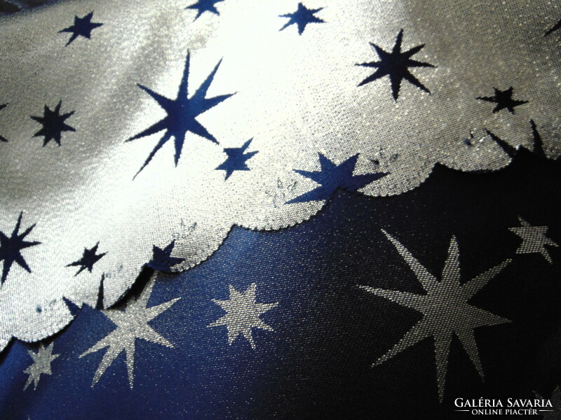 Dark blue - gold star Christmas tablecloth