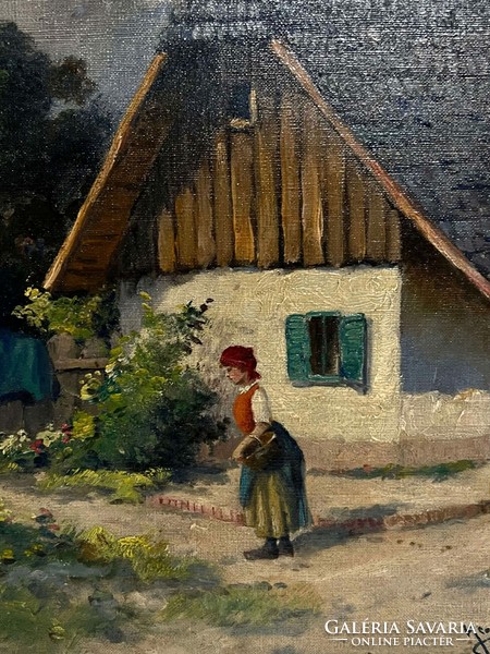 László Neogrády (1896-1962) with the village porter /we will provide an invoice for your purchase/