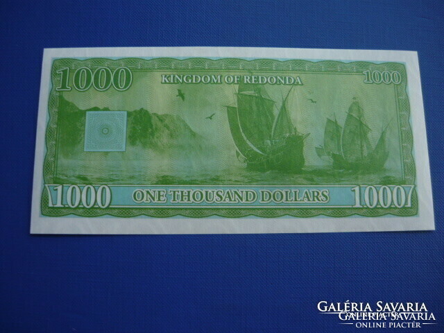 Redonda Kingdom $ 1,000 2013 ship! Rare fantasy paper money! Unc!