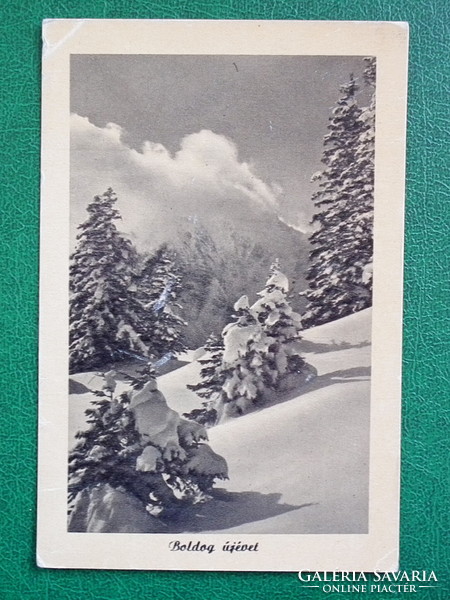 Futott üdvözlőlapok, képeslapok téli tájjal 11db