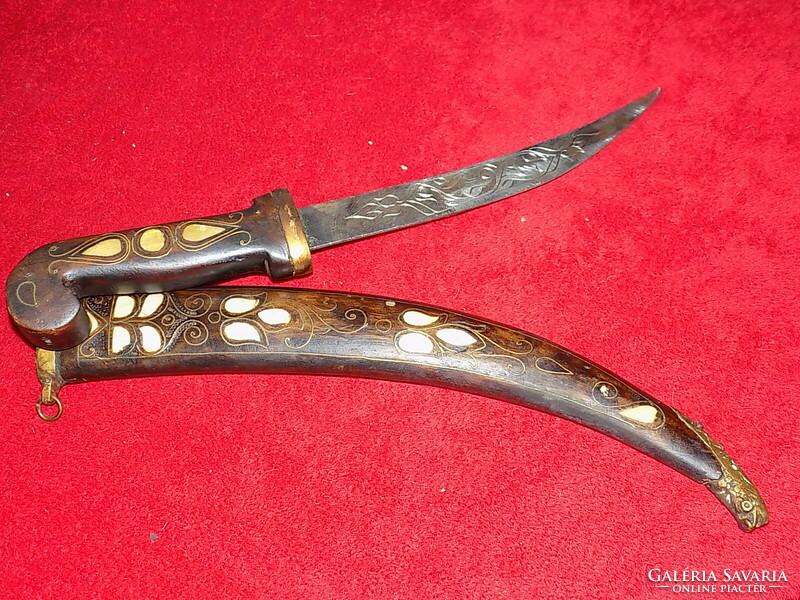 Old Indian Mother of Pearl Inlaid Dagger, Pirate or Sailor?