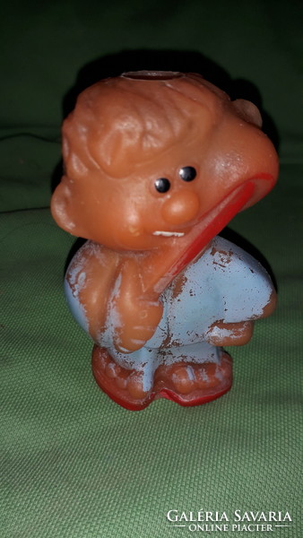 Late 1960s dental advertising figure / rubber children's toothbrush holder 10cm according to the pictures, rare !!!