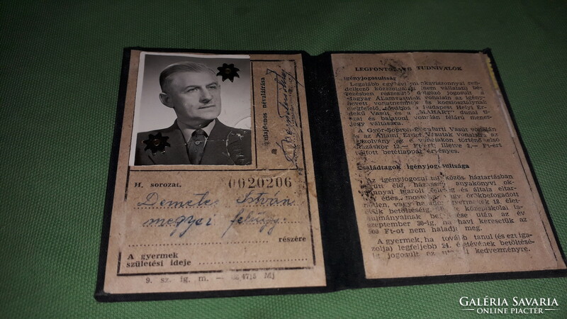 It is now an antique mauve identity card - h series - according to the pictures of István Demeter, county inspector