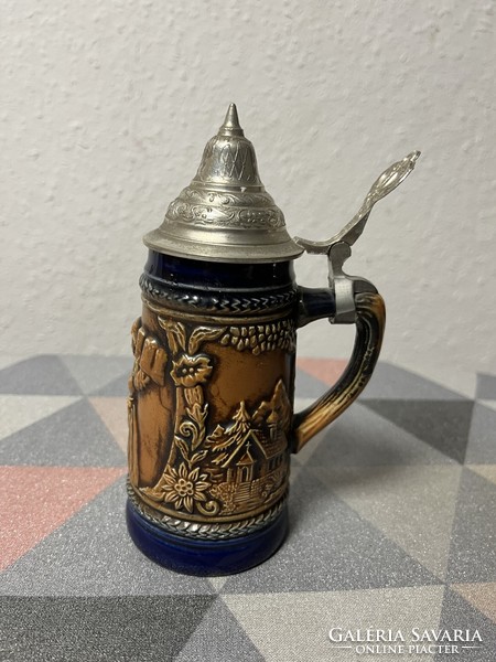 German beer mug with Gerz tin lid