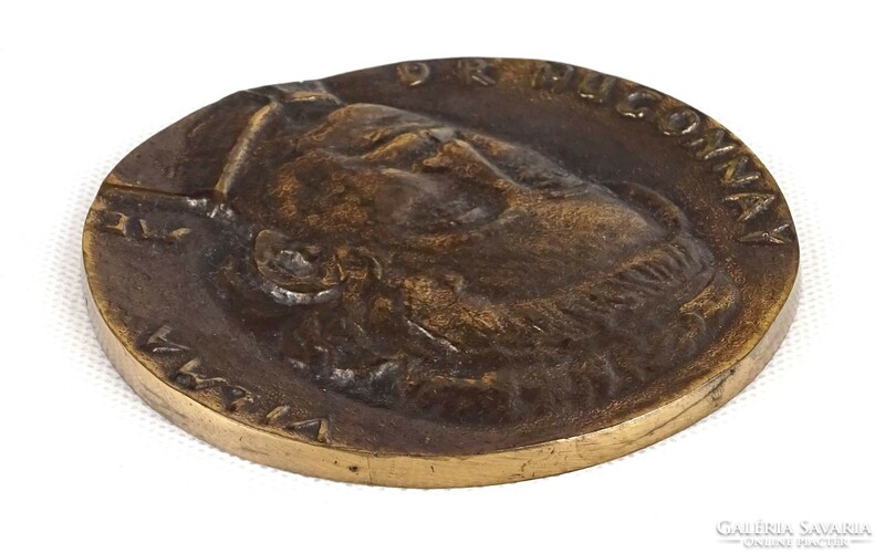 1P179 Dr. Hugonnay Vilma az első magyar orvosnő bronz plakett 9.3 cm