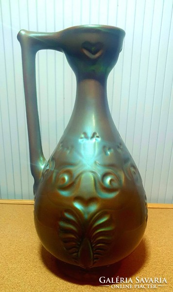 Zsolnay eozn jug with handle