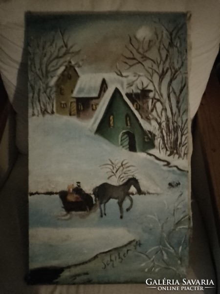 Christmas - winter taban painting