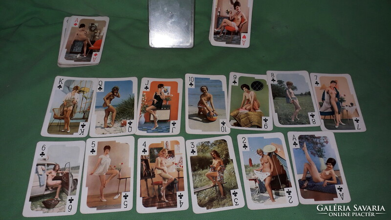 Erotic rummy - French cards made with retro artistic nudes with a box of 3 jokers as shown in the pictures