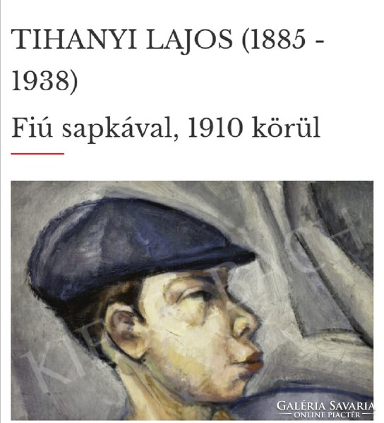 Timár Imre/Emeric Timar:ffi porté (Tihanyi Lajos)1920as évek