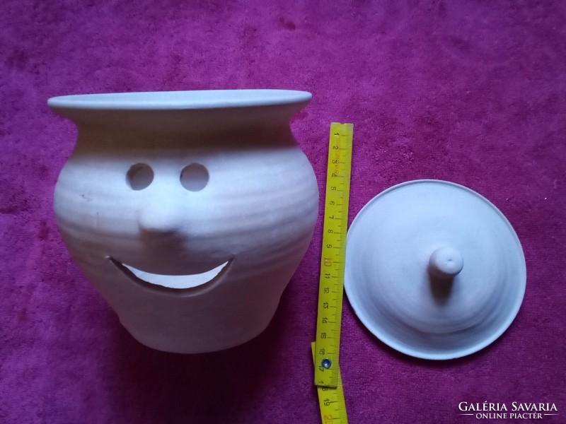 Onion storage ceramic pot, tube, colander