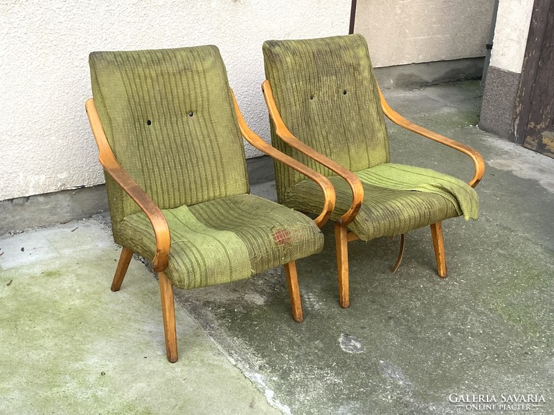 Jaroslav smidek (1923-2005) Czech retro arm chair in a pair of armchairs