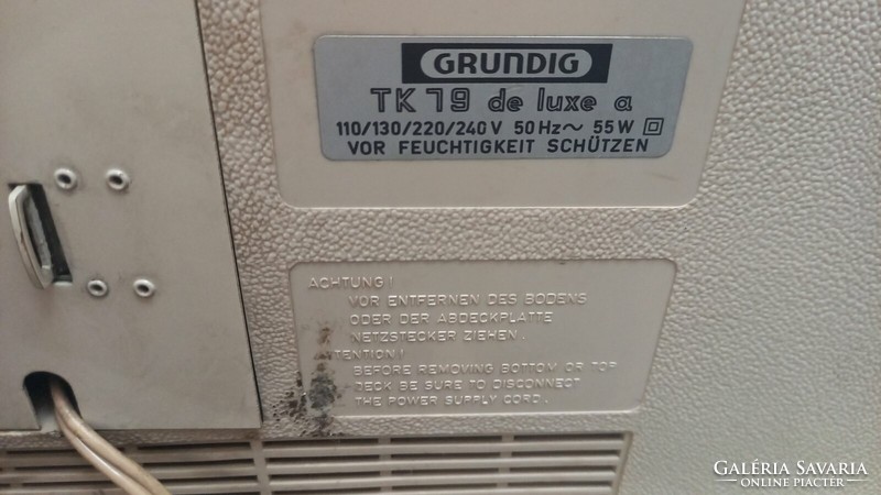 GRUNDIG TK DE LUXE SZALAGOS MAGNÓ 1965