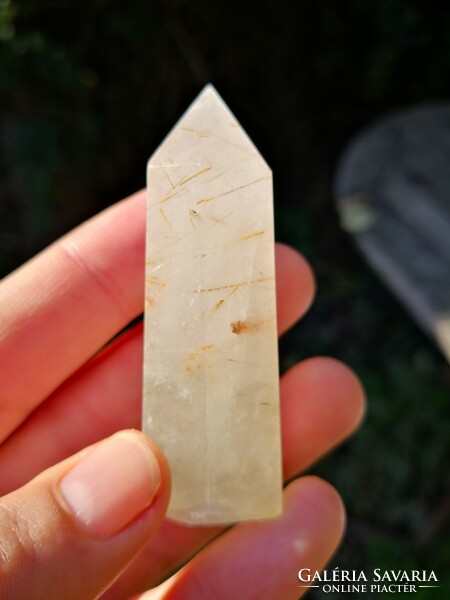 Szépséges rutilkvarc kristály, ásvány