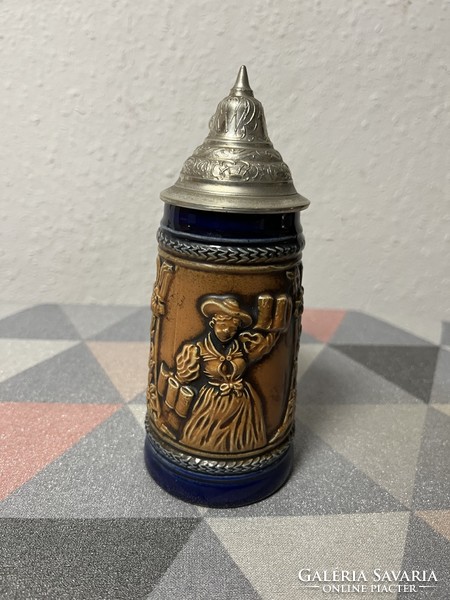 German beer mug with Gerz tin lid