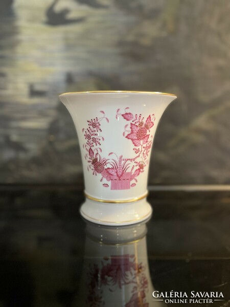 Herendi - Indiai kosár (rózsaszín / purpur) mintás váza
