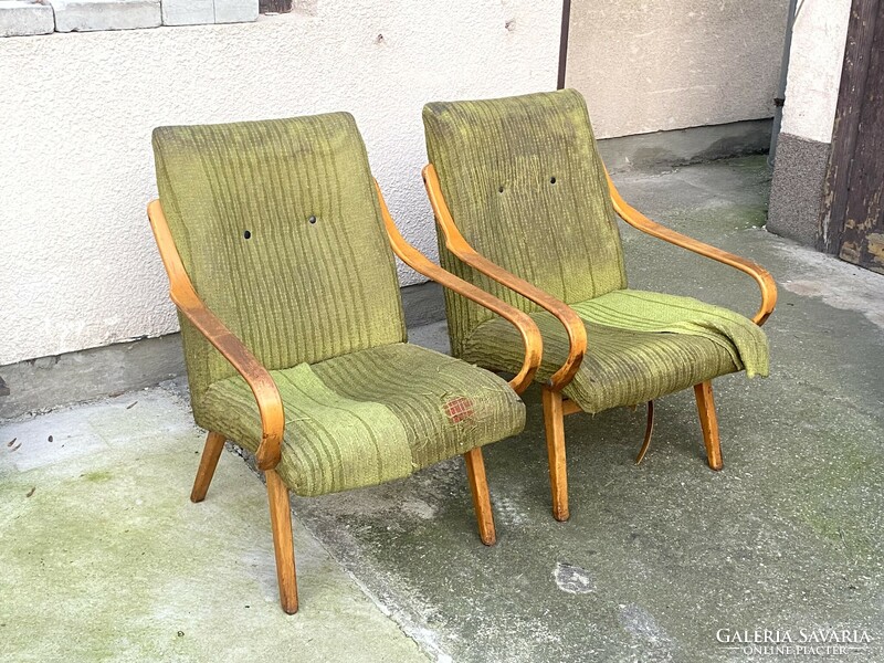 Jaroslav smidek (1923-2005) Czech retro arm chair in a pair of armchairs