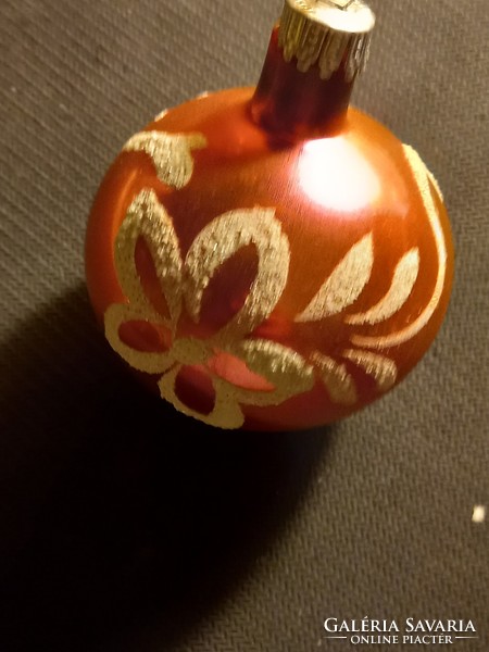 Karácsonyfa dísz üveg kézzel festett