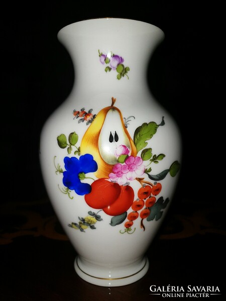 Herend bfr fruit pattern vase