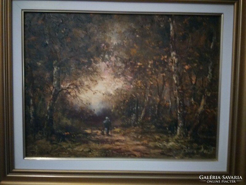 Jenő Bóna - two - oil painting