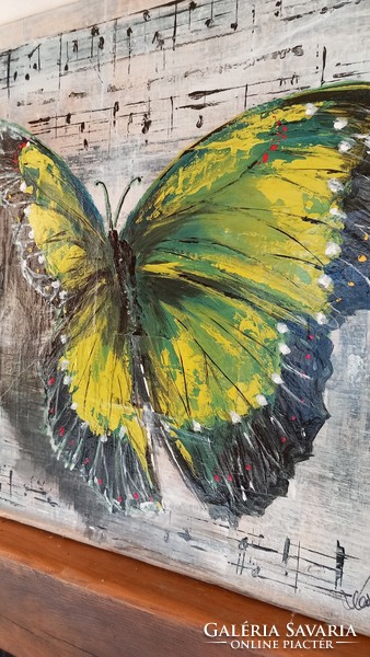 "Pillangó-dizájn"festmény feszitett vásznon 50x 50 cm