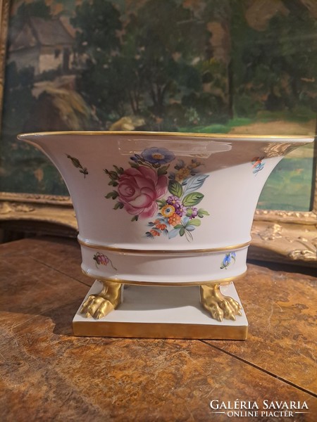 Original Herend oval lion's foot - serving bowl - centerpiece