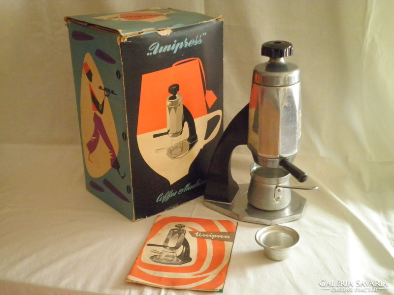Régi Unipress elektromos kávéfőző eredeti dobozában