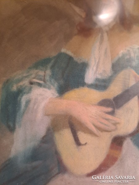 Károly Brettschneider (1880-1940): girl with a guitar