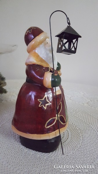Santa Claus candle holder with lantern
