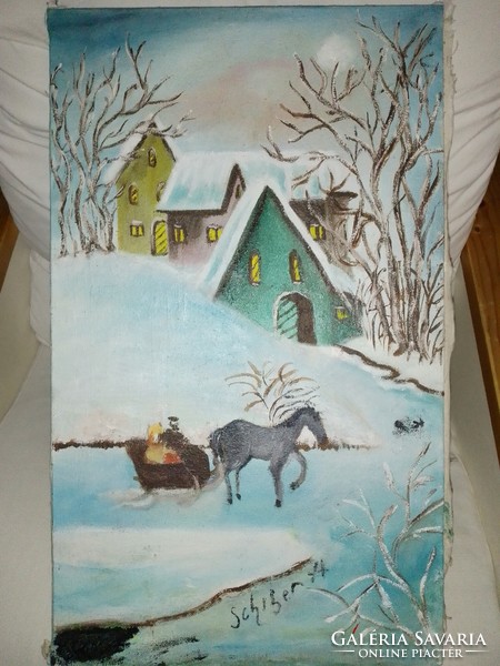 Christmas - winter taban painting
