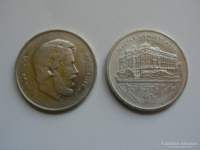 2 silver coins, 5 HUF Hungarian Republic 1947, 200 HUF 1992, original!