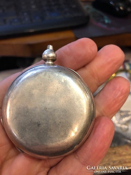 A.W. Co. Waltham Argentine silver antique pocket watch, working, with key