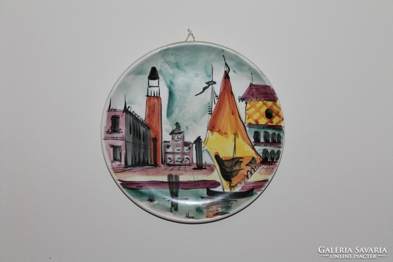 Venetian painted decorative plate