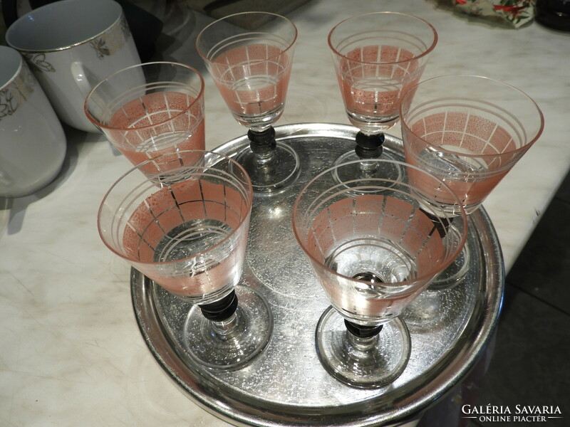 Retro liqueur, brandy set 6pcs